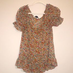 Zara Basic flower T-Shirt